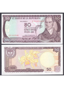 COLOMBIA 50 Pesos Oro 1985 Fds